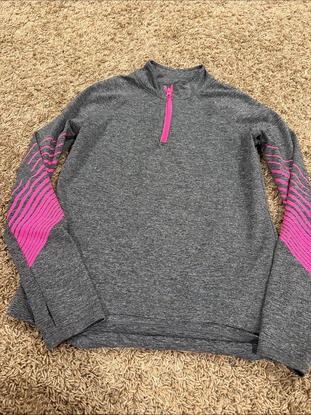 Justice Gray Athletic 1/4 Zip size 12